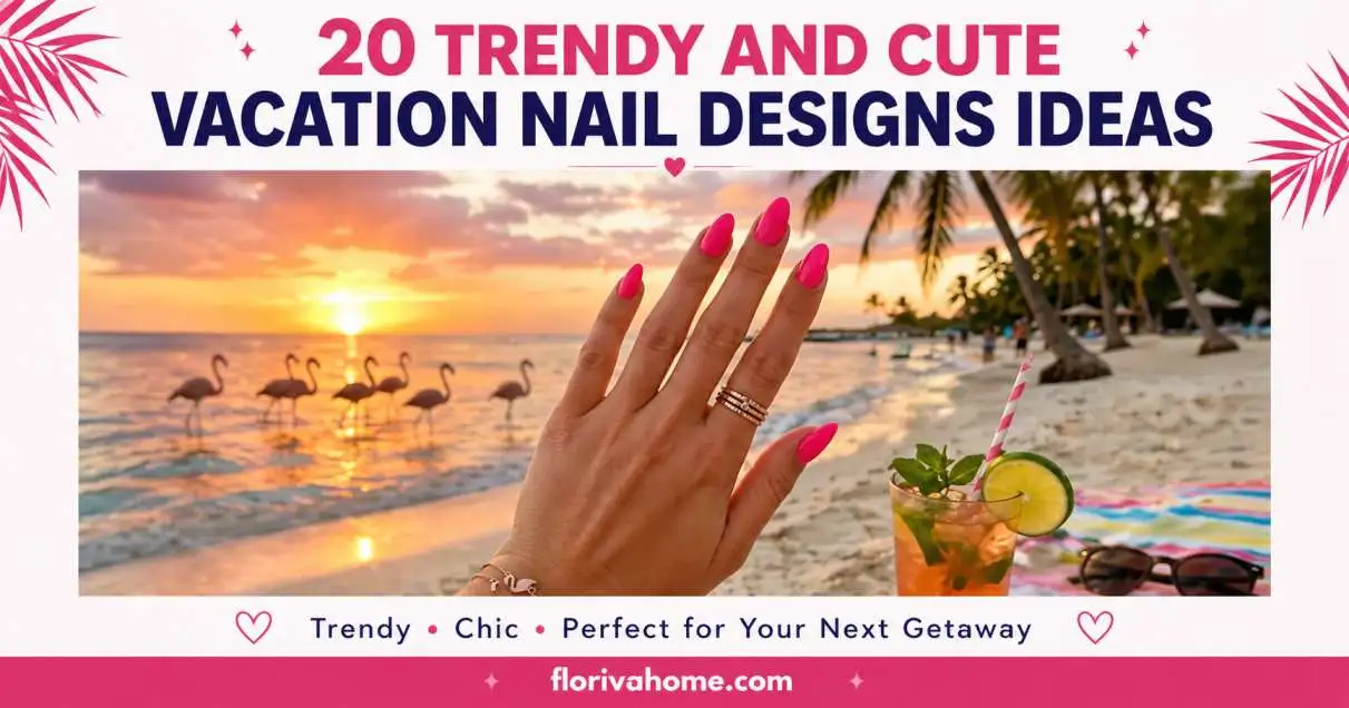 20 trendy and cute vacation nail designs Ideas
