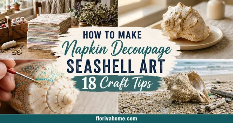How to Make Napkin decoupage seashell art 18 tips