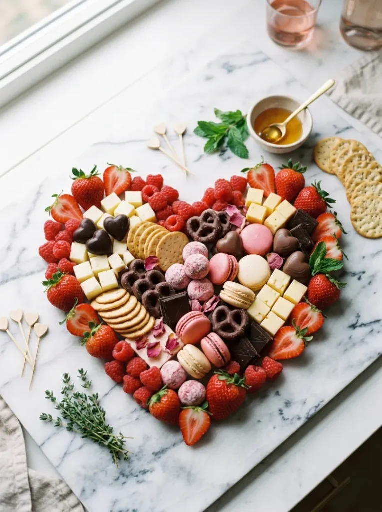 Heart-Shaped Snack Board