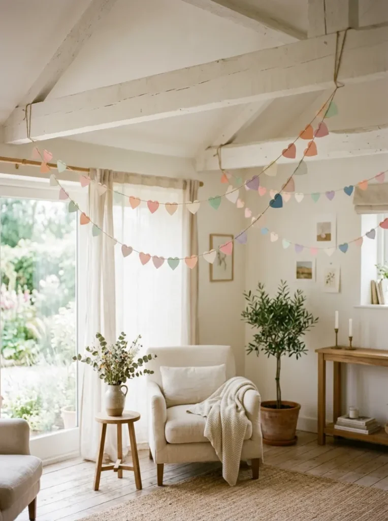 DIY Hanging Heart Garland