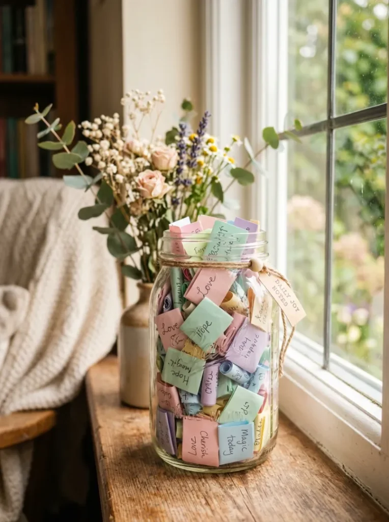 1. A Memory Jar Filled With Love Notes She’ll Treasure Forever