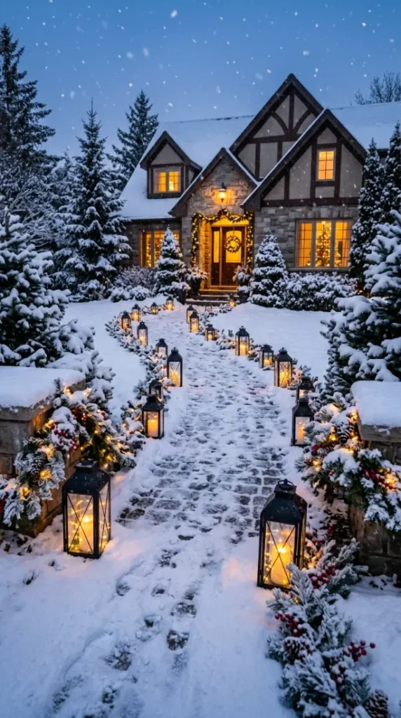 1. Snowy Lantern Pathway Entrance