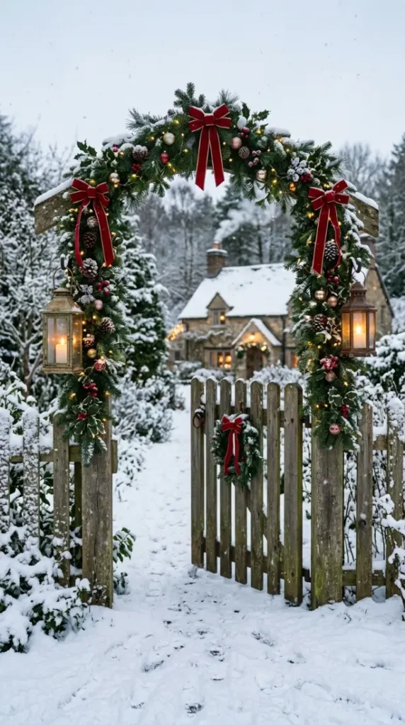 10. Cottagecore Christmas Garden Gate