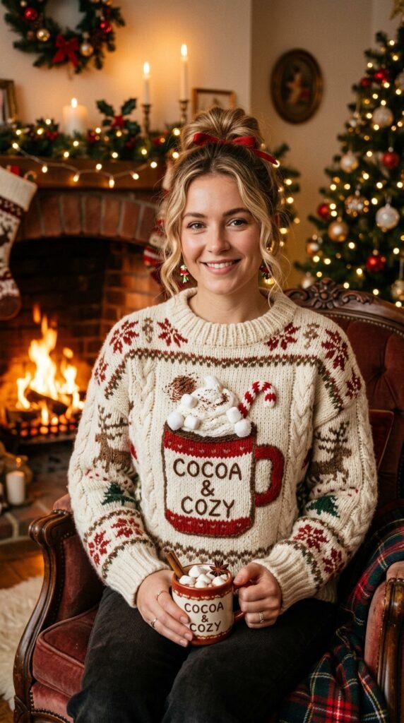 11: Cozy Hot Cocoa Sweater