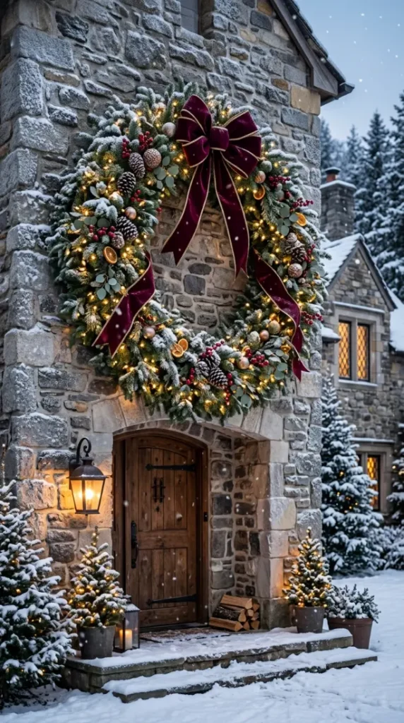 11. Oversized Wreath Statement Wall