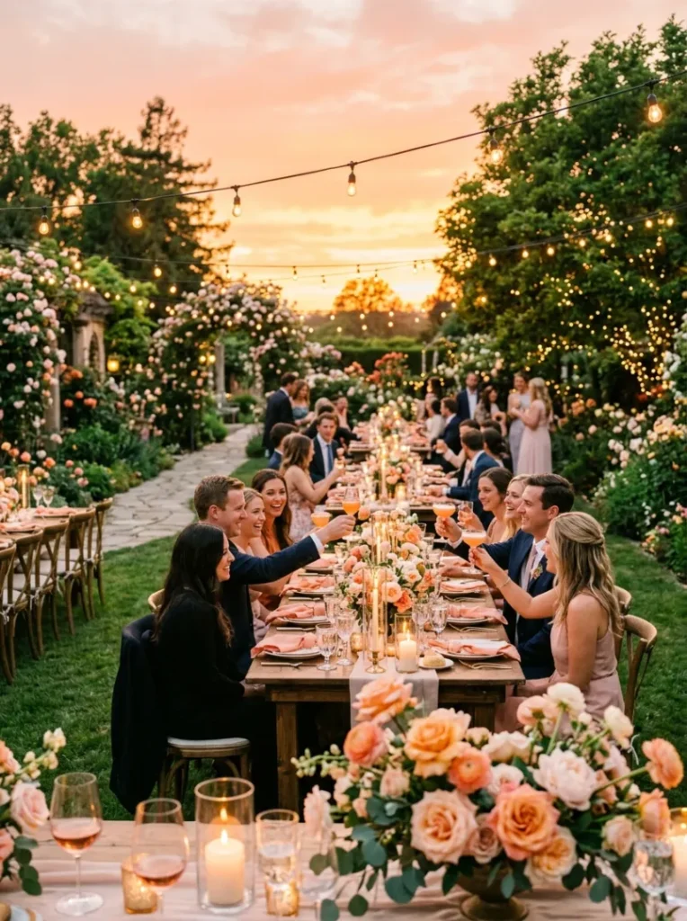 12. Peach Sunset Garden Party