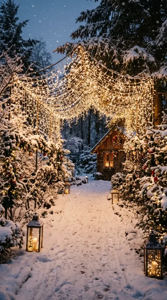 13. Enchanted Garden Fairy Light Canopy