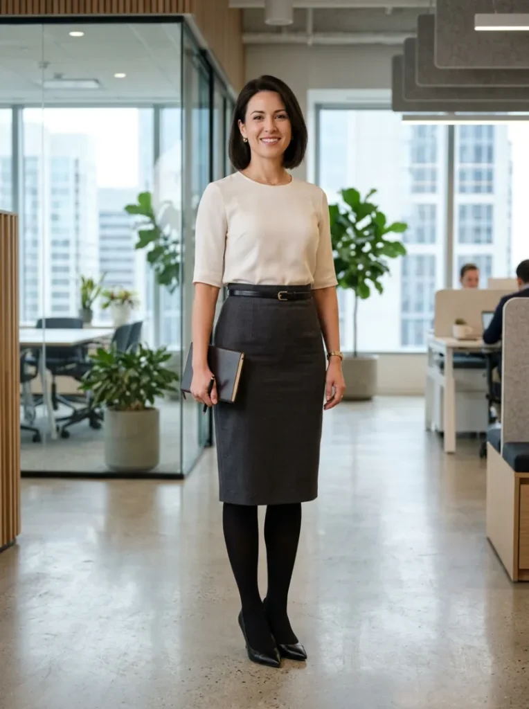 13. Office Chic Pencil Skirt Belt Upgrade