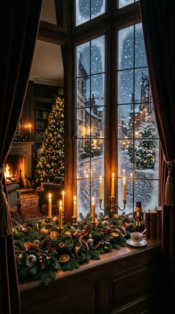 13. Romantic Candlelit Window Styling