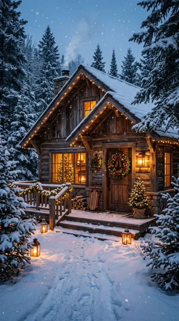 15. Cozy Cabin-Inspired Outdoor Decor