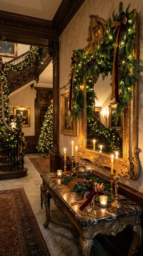 15. Gilded Mirror Holiday Styling