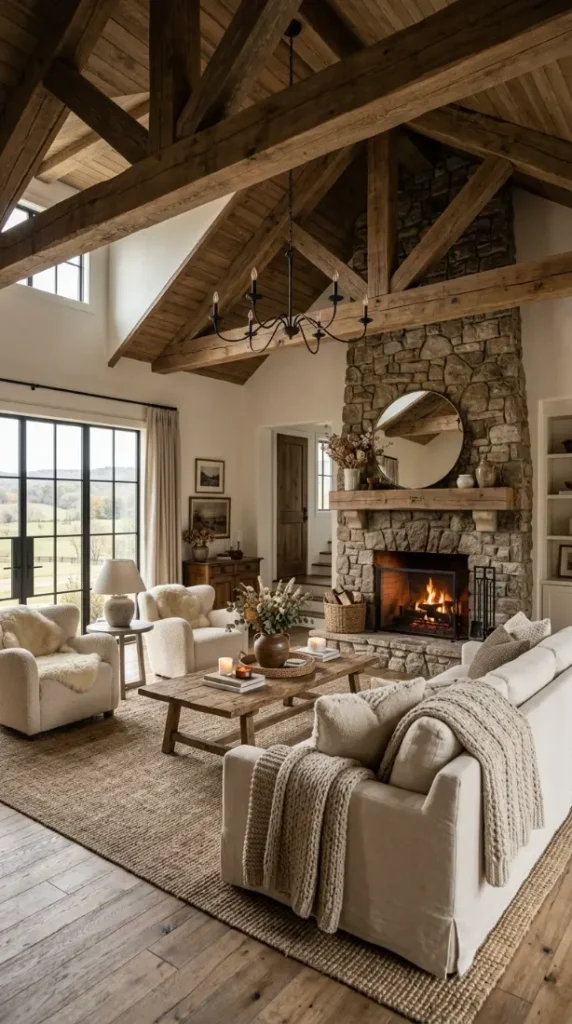 15. Natural Wood Beam Beauty