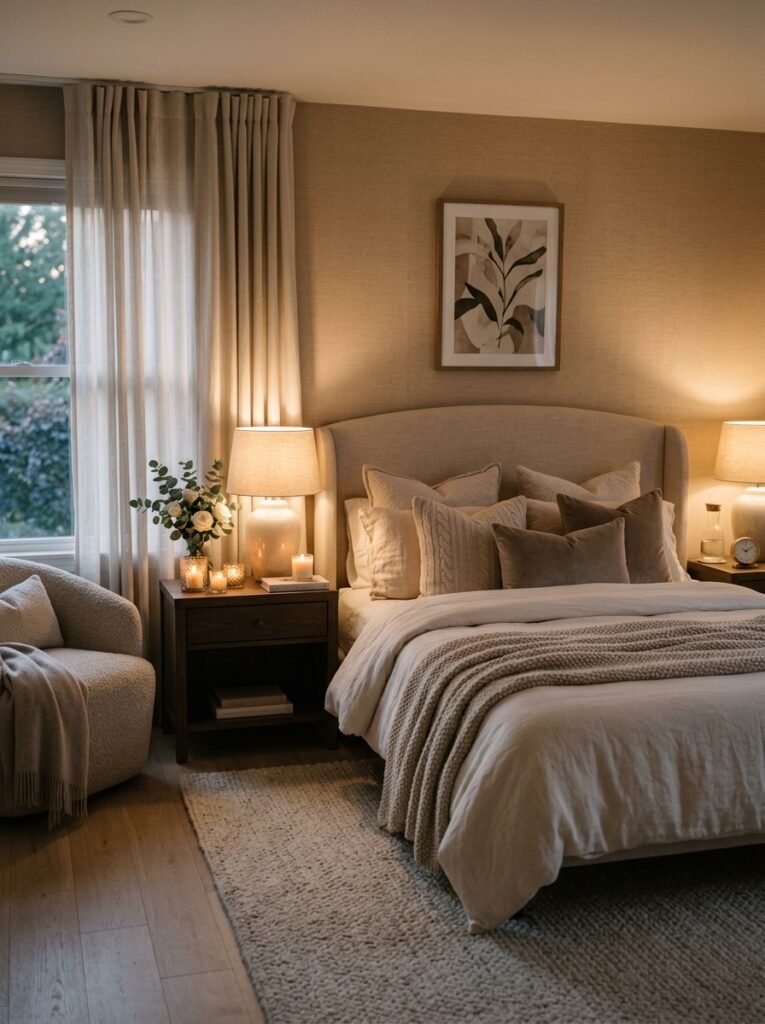 15. Romantic Bedroom Palettes with Soft Warm Neutrals