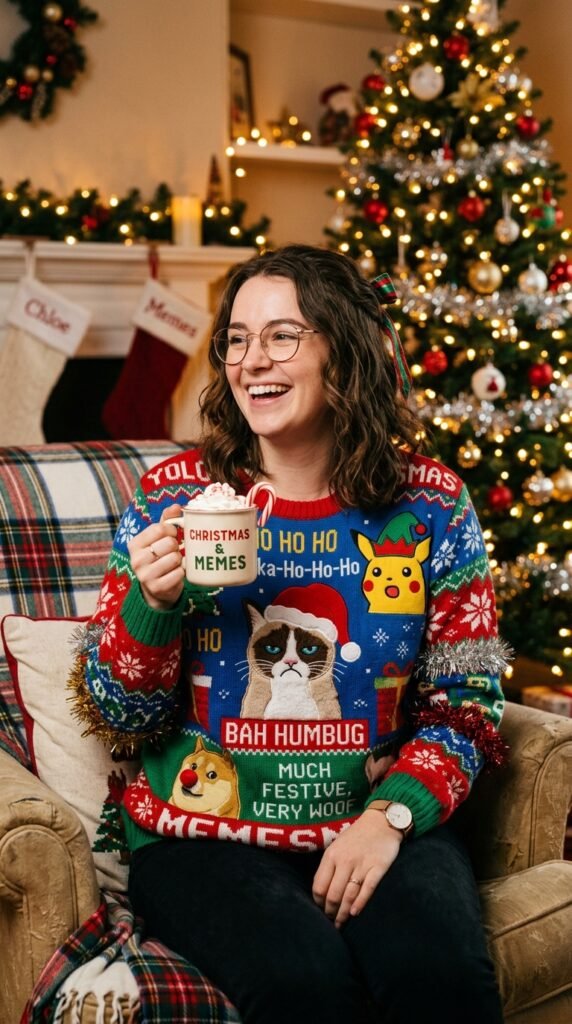 16: Meme Christmas Sweater
