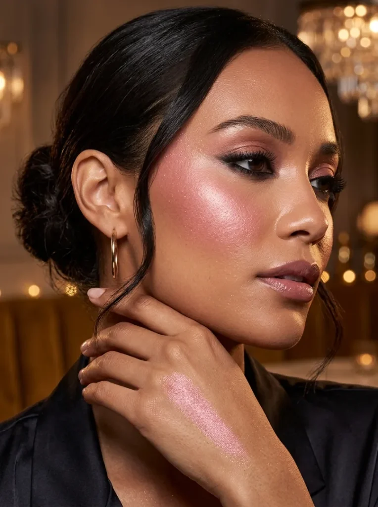 16 Pink Shimmer Blush for Luminous Glow