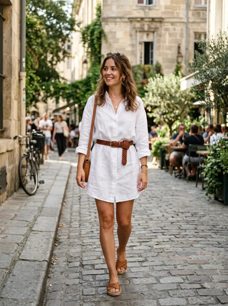 18. Casual Shirt Dress Belted Everyday Style