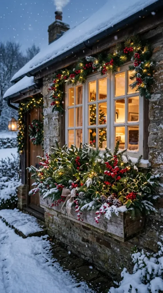 19. Magical Window Box Christmas Styling