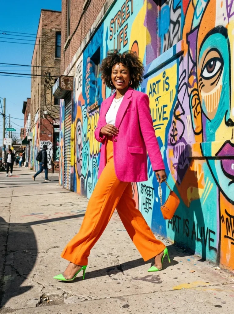 2. Bold & Bright: Dopamine Dressing