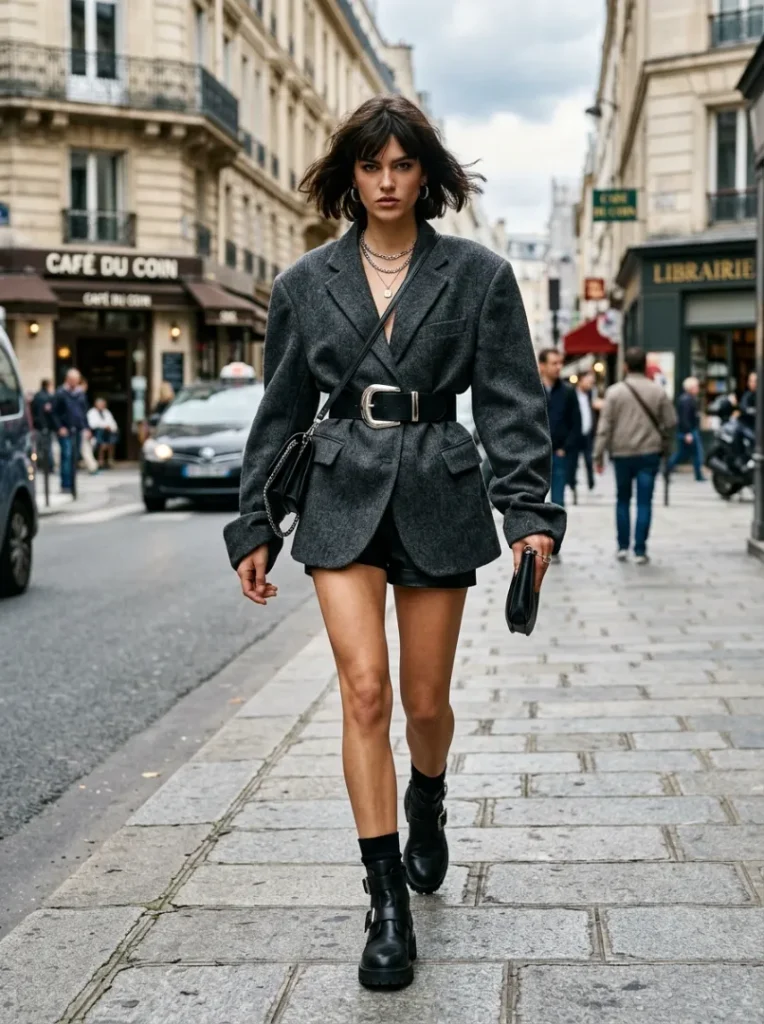 2 Oversized Blazer Belted Power Look
