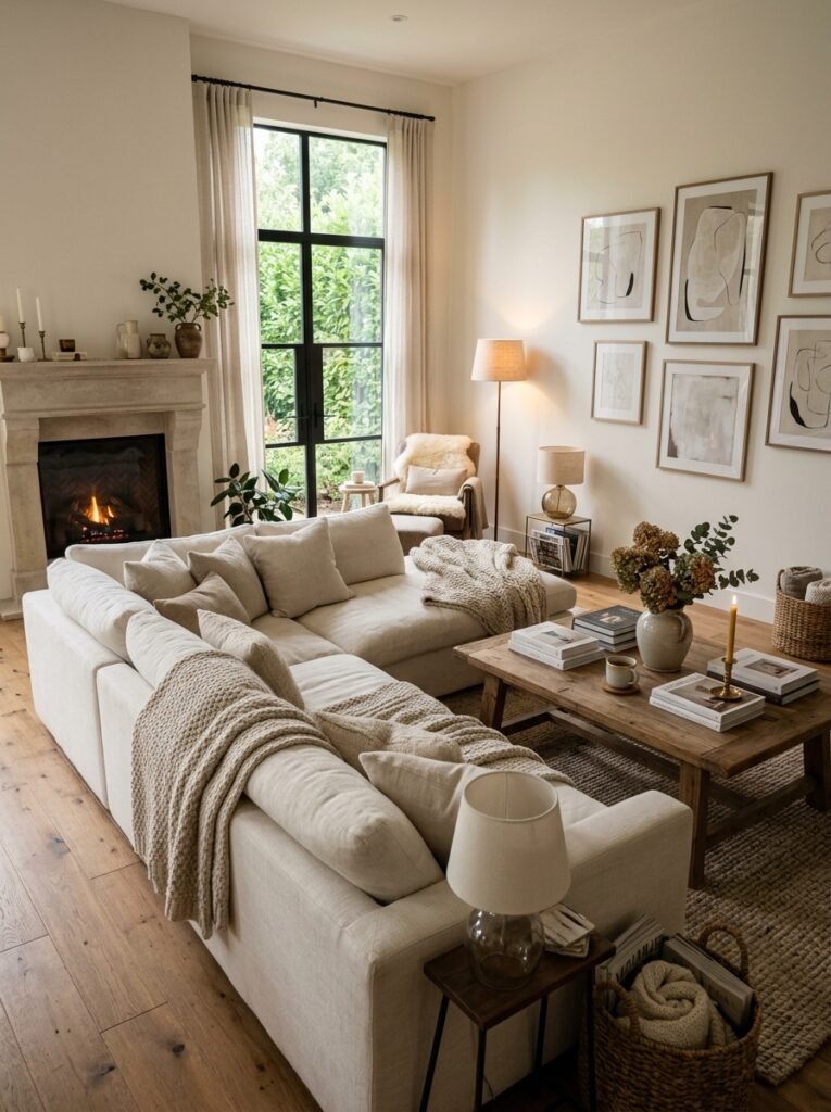 2. Oversized Linen Sofas for Relaxed Elegance