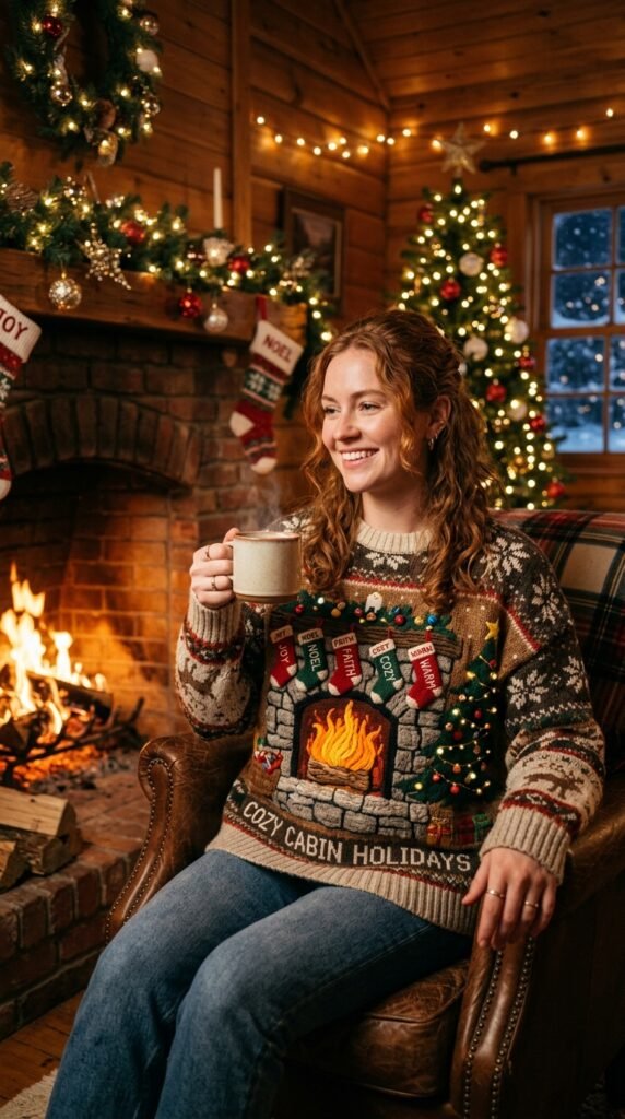 21: Cozy Fireplace Sweater