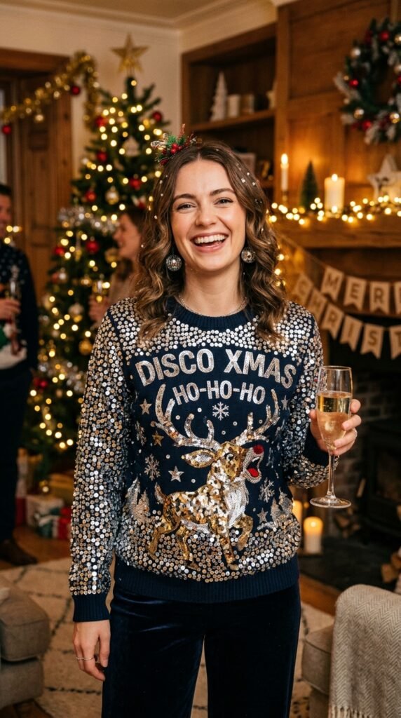 22: Disco Ball Holiday Sweater