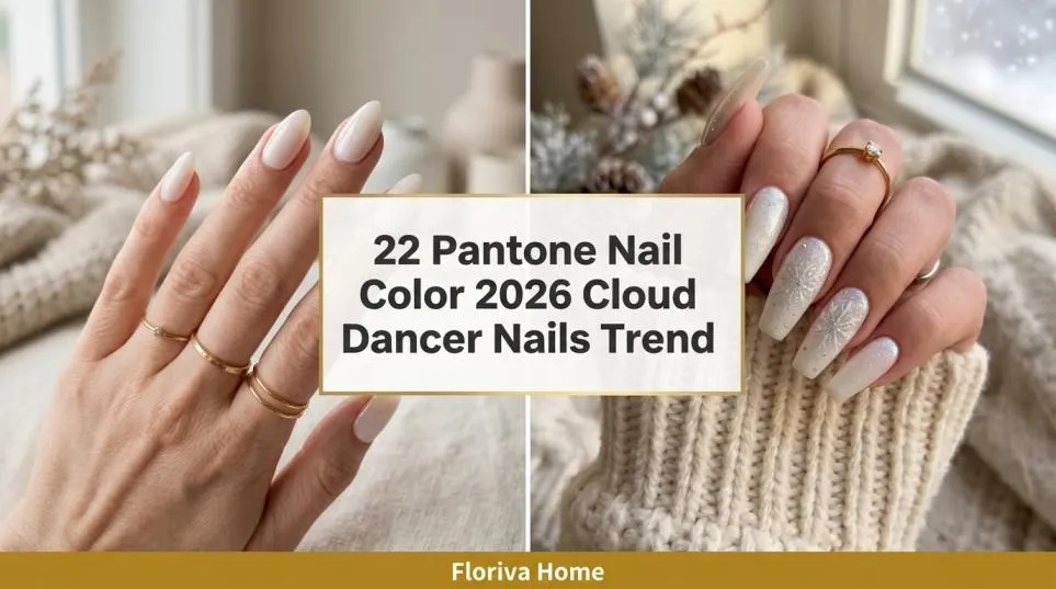 22 Pantone Nail Color 2026 Cloud Dancer Nails Trend (Soft & Elegant Looks)