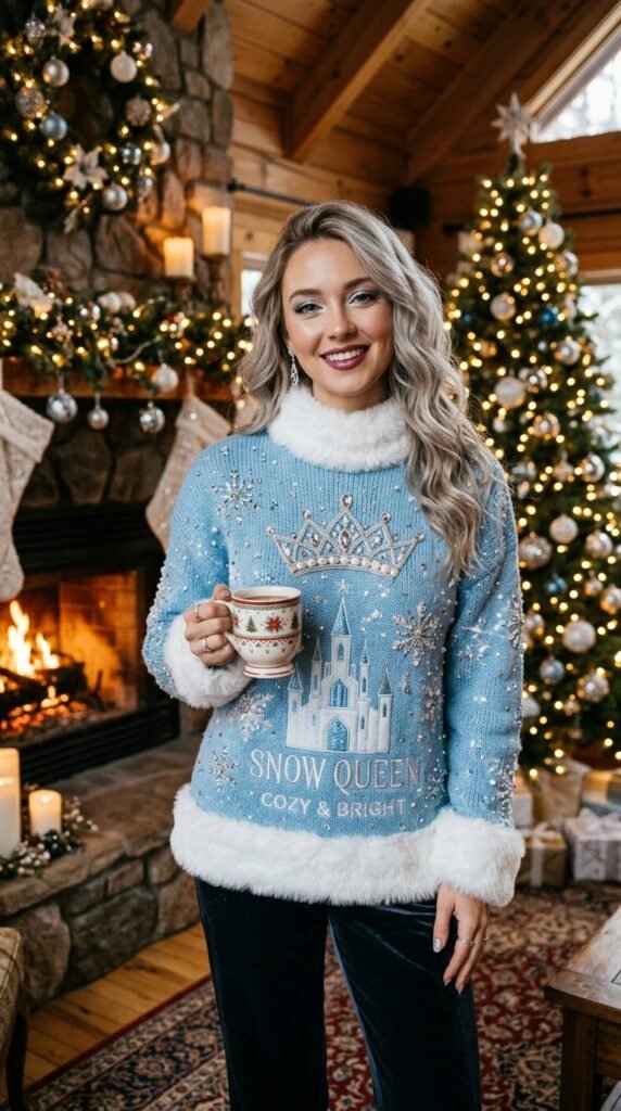 24: Frosted Glam Snow Queen Sweater