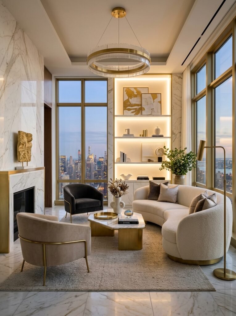 24. Marble Accent Elegance
