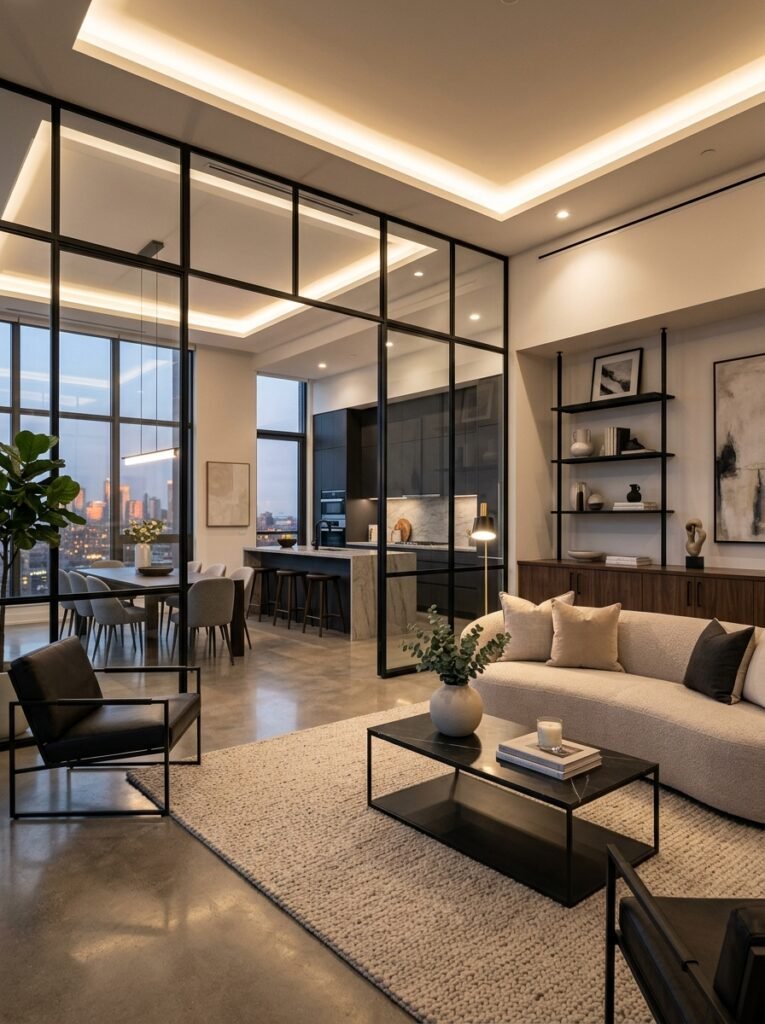 27. Glass Partition Sophistication