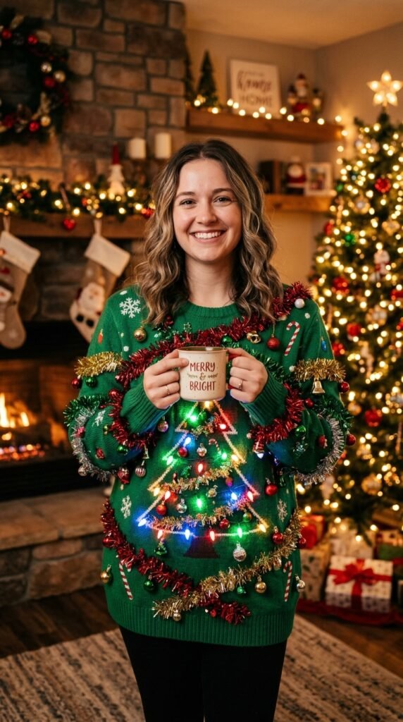 3: Blinking Christmas Tree Sweater