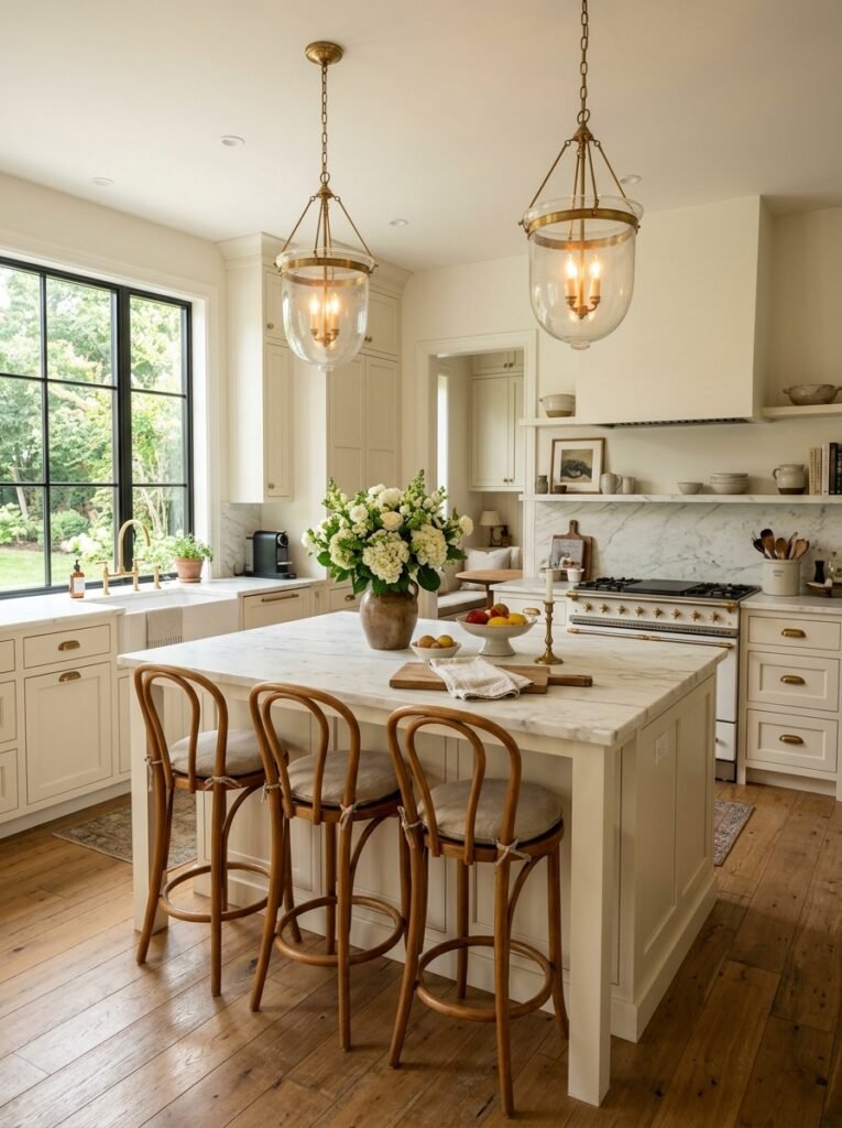 3. Elegant White Kitchens with Warm Character