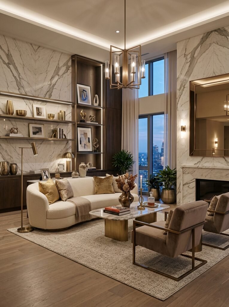 30. Metallic Accent Layering