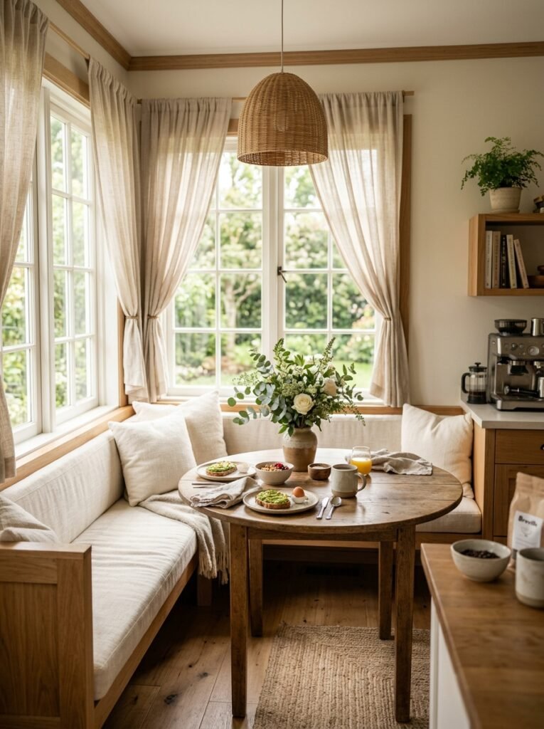 4. Cozy Breakfast Nooks Filled with Morning Light