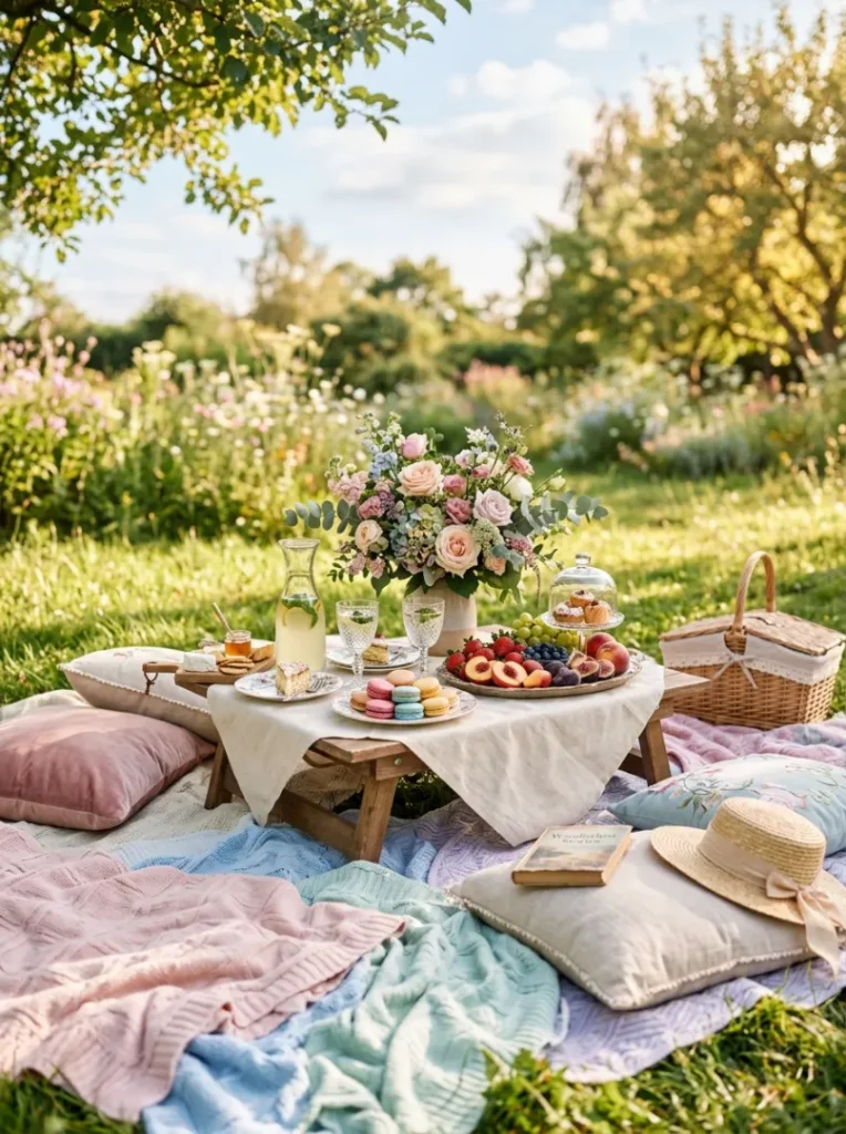 4 Pastel Picnic Garden Dream
