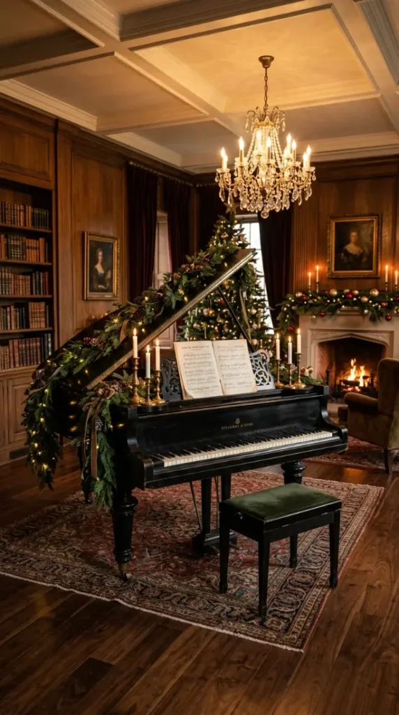 5. Antique Piano Holiday Styling