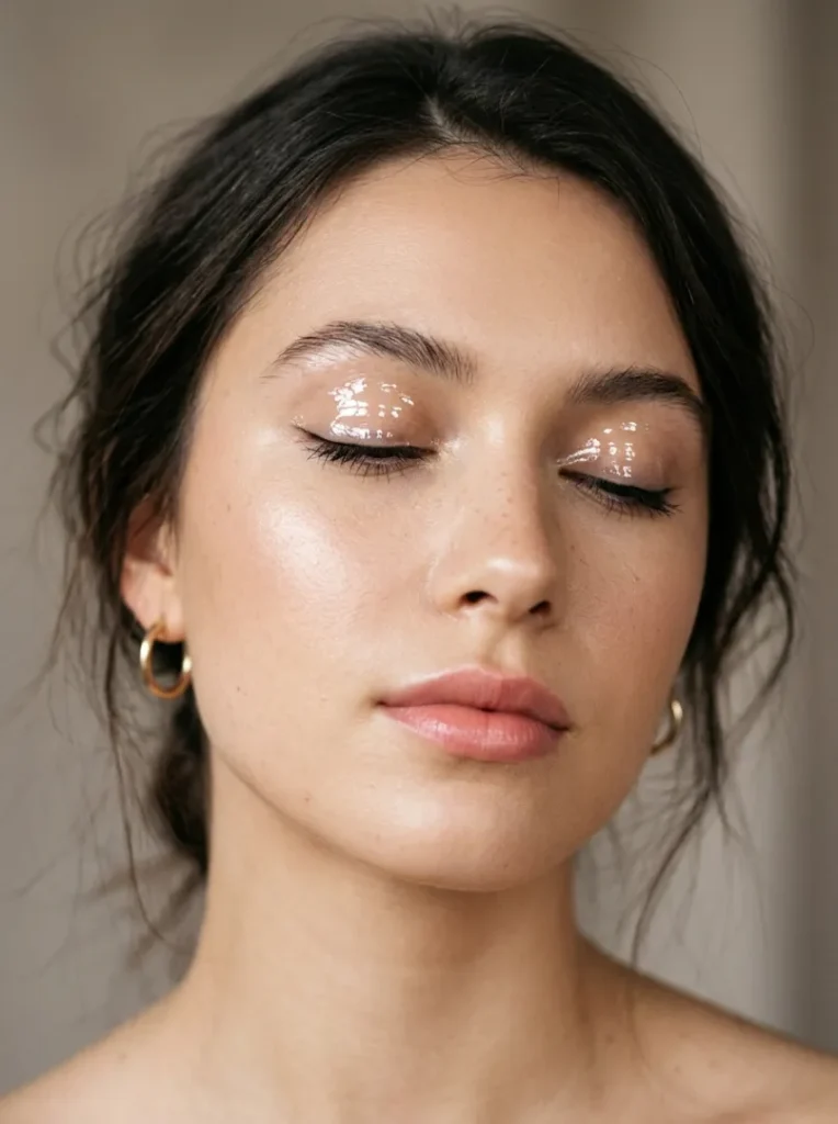 5. Glossy Lids for a Wet, Seductive Finish