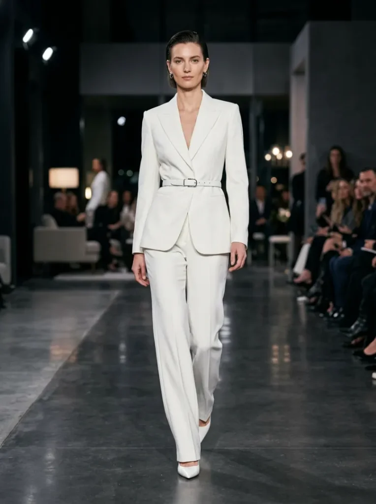 5 Monochrome Belted Suit Set Aesthetic
