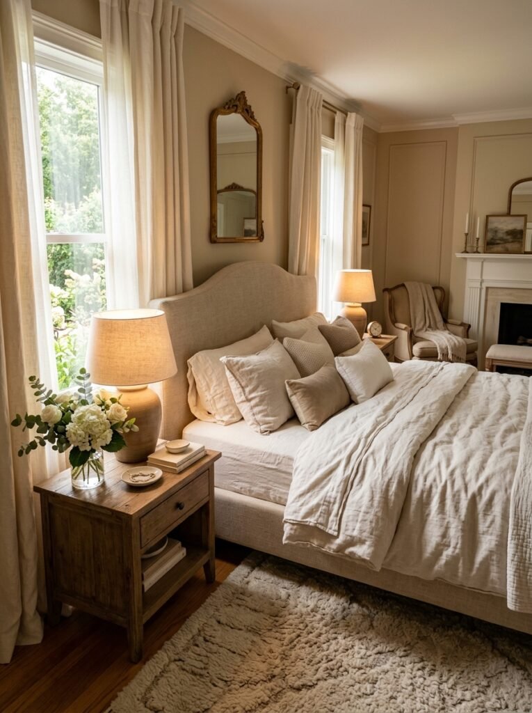 6. Layered Bedding Ideas for a Romantic Bedroom Retreat