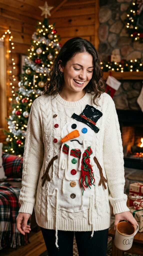 6: Snowman Melt Disaster Sweater