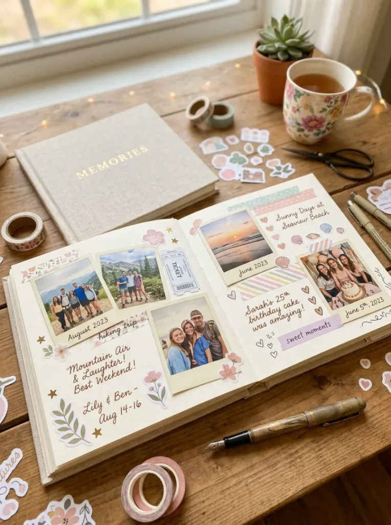 9. “Custom Scrapbook That Tells Your Shared Story”