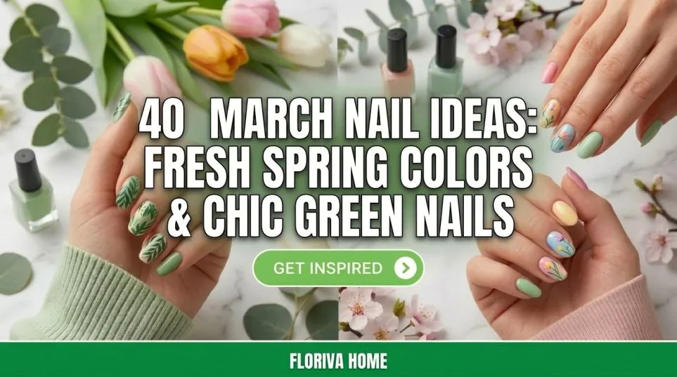 March Nail Ideas Fresh Spring Colors, Simple Designs & Chic Green Nails
