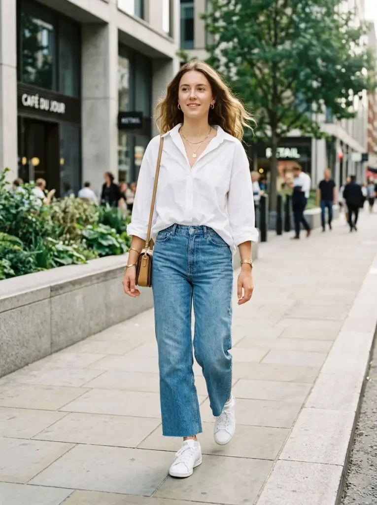 1. Relaxed Everyday Blue Pants Outfit