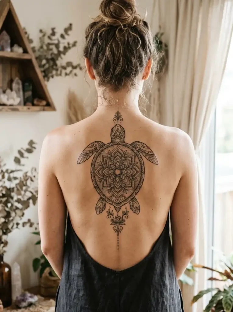 11: Mandala Turtle Balance Tattoo