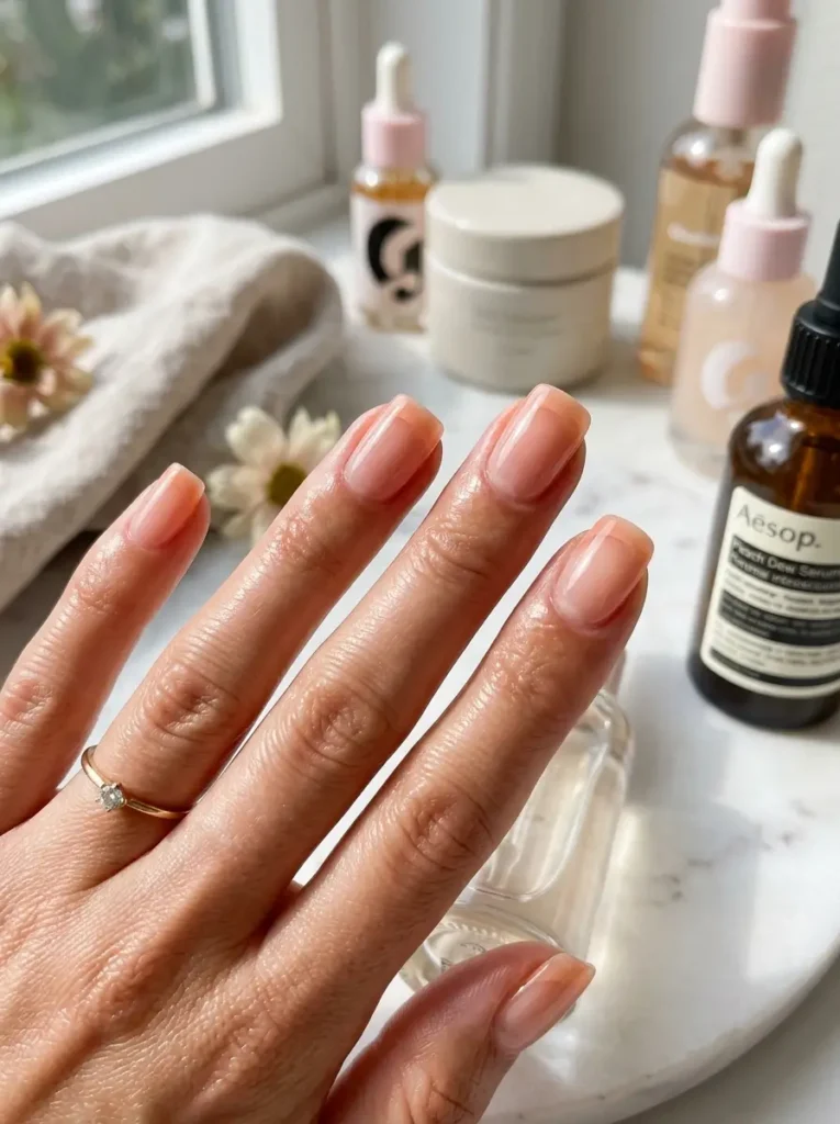 11: Peach Jelly French Tips