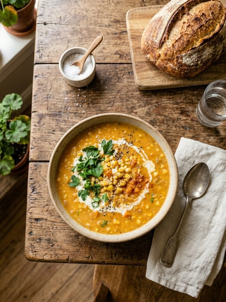 12. Pumpkin Corn Chowder Soup