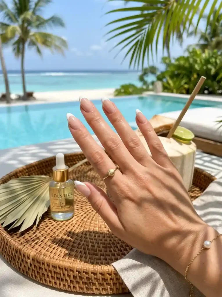 12: Coconut White French Tips