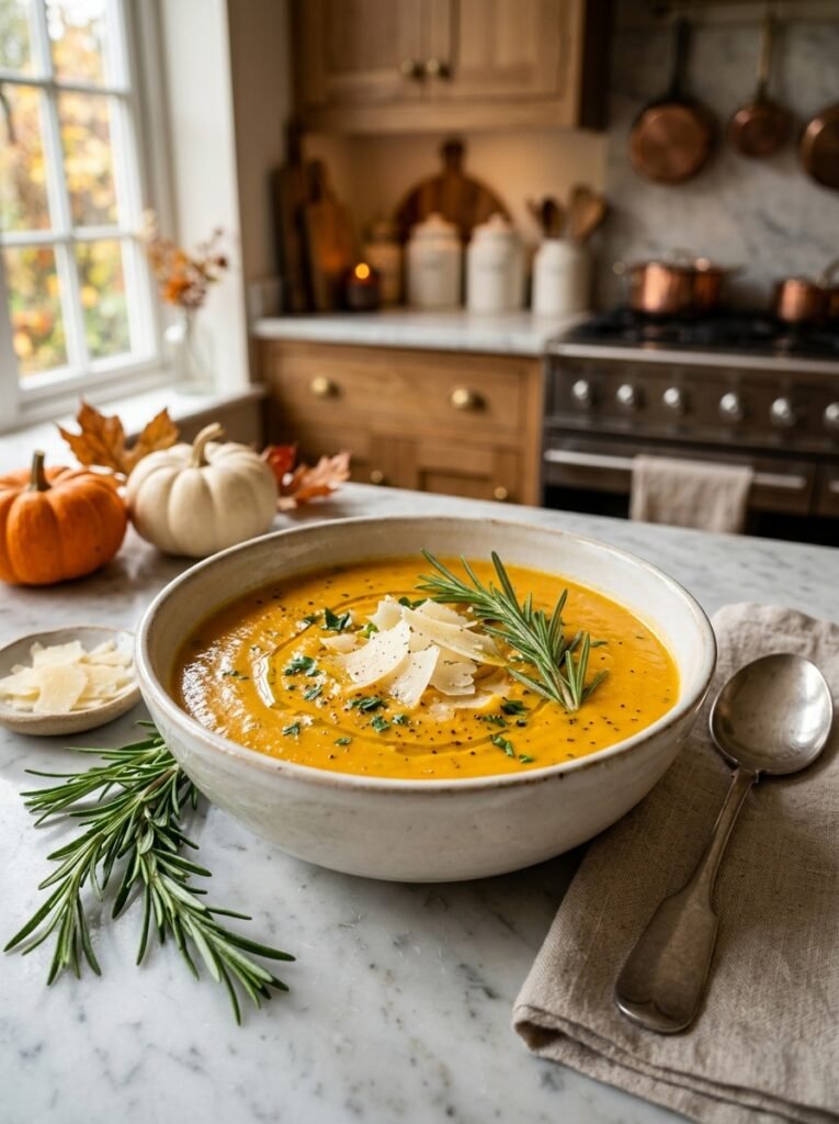 13. Pumpkin Parmesan Herb Soup