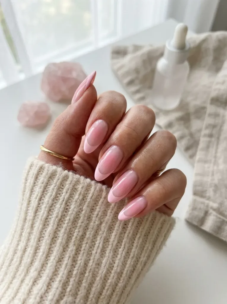 14: Pink Aura French Tips