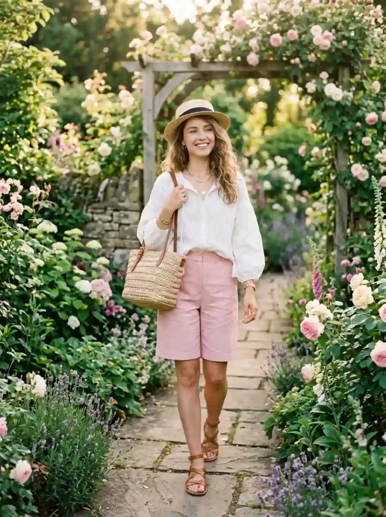 16. Sandals and Flowy Blouse Feminine Summer Look